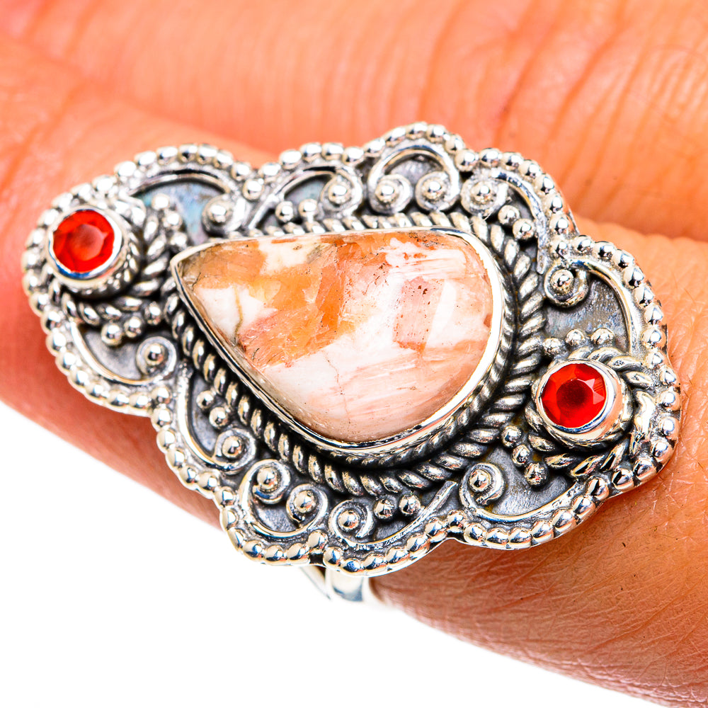 Scolecite Rings handcrafted by Ana Silver Co - RING79355