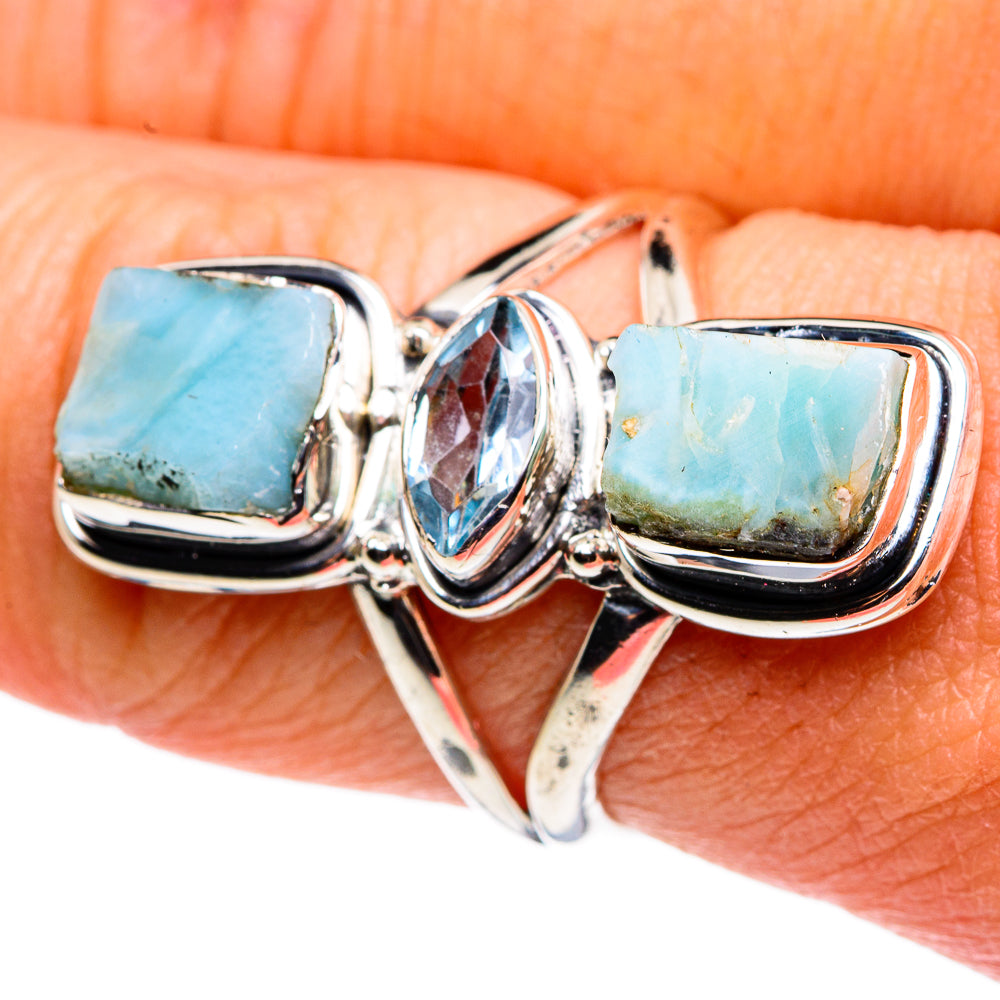 Larimar Rings handcrafted by Ana Silver Co - RING79375