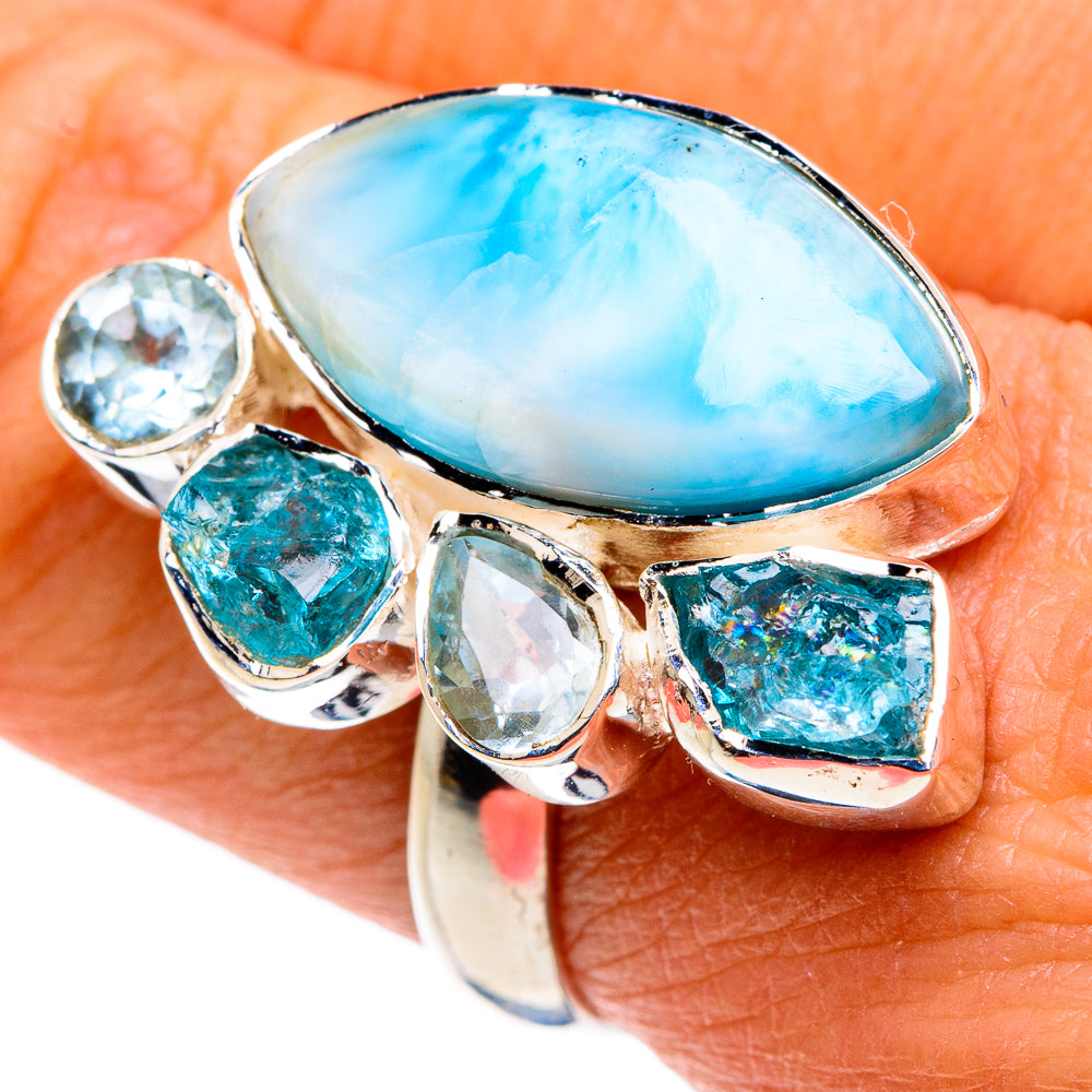 Larimar Rings handcrafted by Ana Silver Co - RING79376