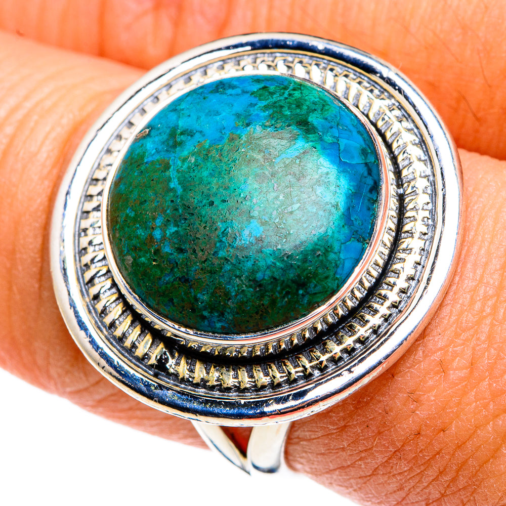 Chrysocolla Rings handcrafted by Ana Silver Co - RING79381