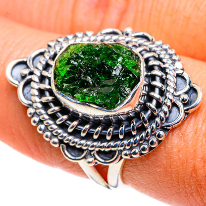 Chrome Diopside Rings handcrafted by Ana Silver Co - RING79383