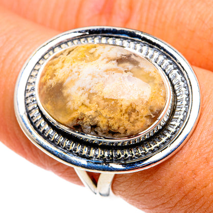 Plume Agate Rings handcrafted by Ana Silver Co - RING79388