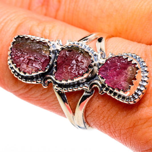 Watermelon Tourmaline Rings handcrafted by Ana Silver Co - RING79390