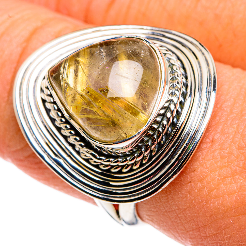 Rutilated Quartz Rings handcrafted by Ana Silver Co - RING79397