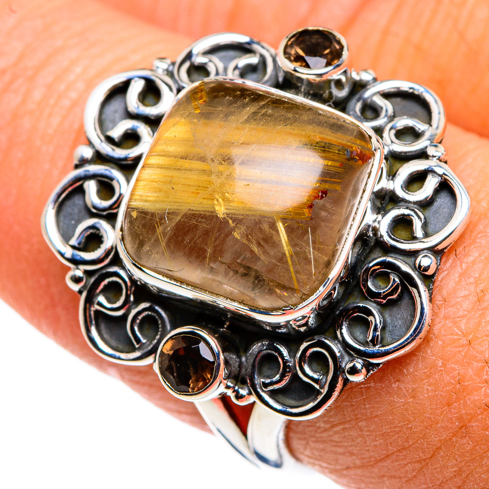 Rutilated Quartz Rings handcrafted by Ana Silver Co - RING79398
