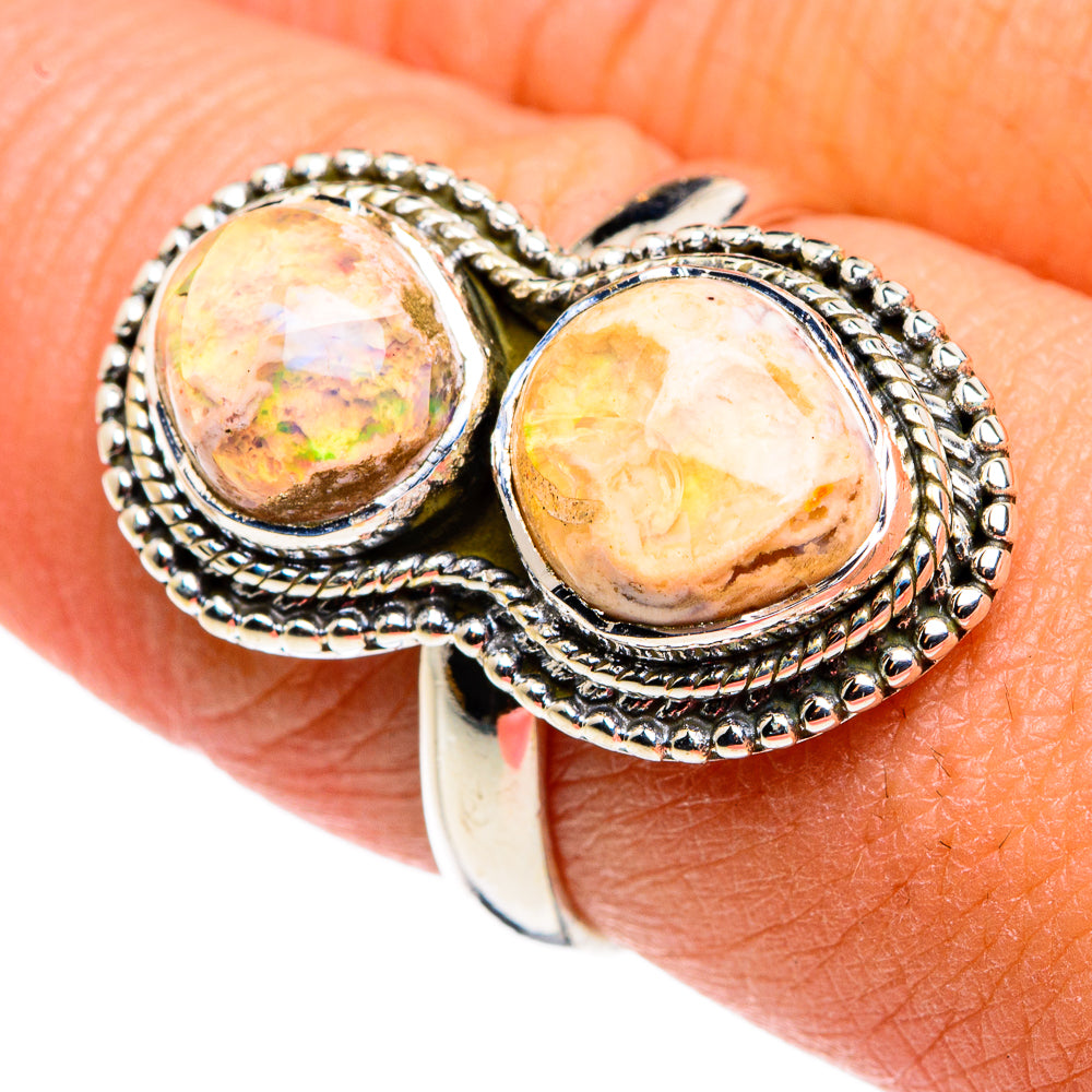 Mexican Fire Opal Rings handcrafted by Ana Silver Co - RING79406