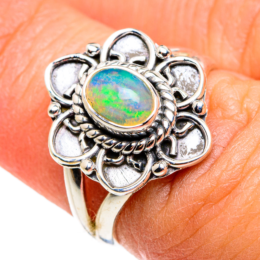 Ethiopian Opal Rings handcrafted by Ana Silver Co - RING79407