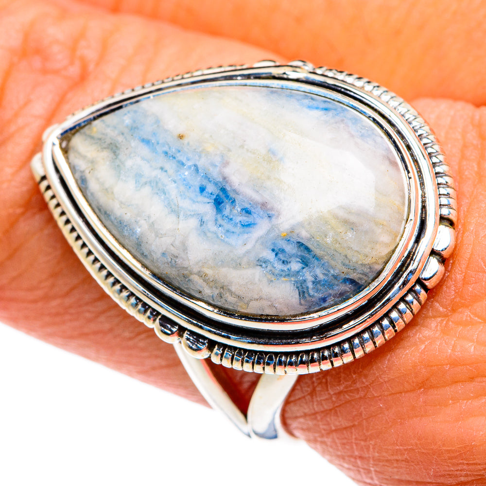 Blue Scheelite Rings handcrafted by Ana Silver Co - RING79412