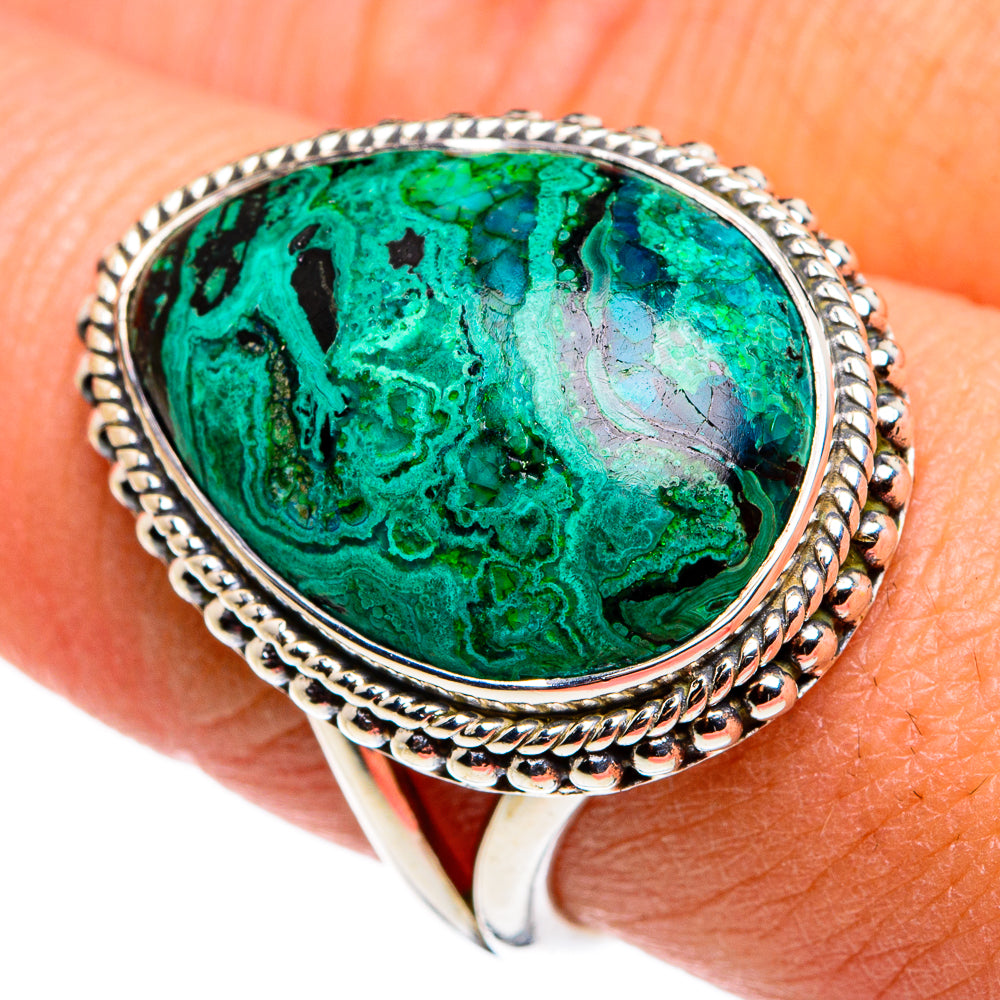 Chrysocolla Rings handcrafted by Ana Silver Co - RING79415