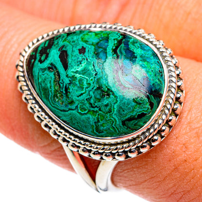 Chrysocolla Rings handcrafted by Ana Silver Co - RING79415
