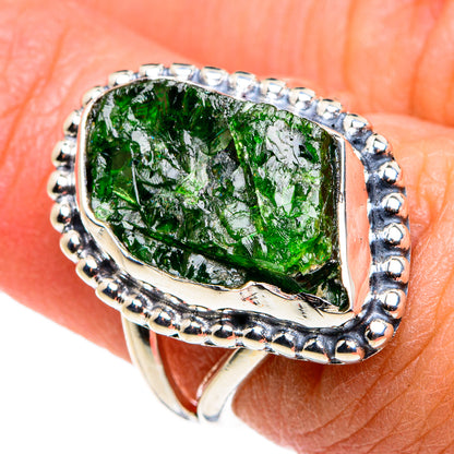 Chrome Diopside Rings handcrafted by Ana Silver Co - RING79416