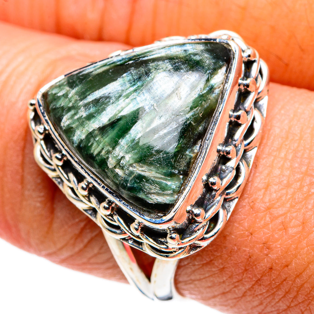 Seraphinite Rings handcrafted by Ana Silver Co - RING79417