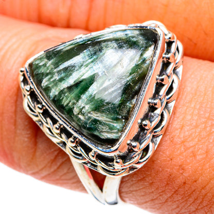 Seraphinite Rings handcrafted by Ana Silver Co - RING79417