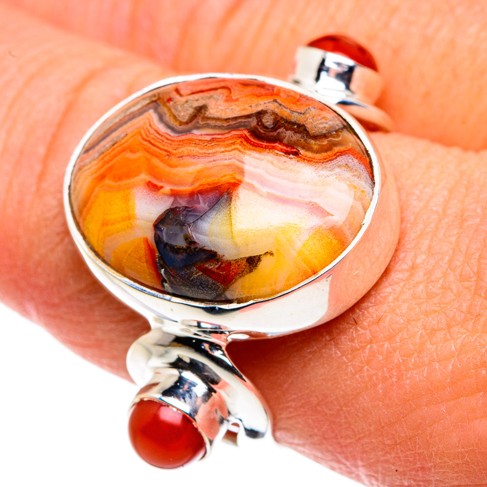 Crazy Lace Agate Rings handcrafted by Ana Silver Co - RING79420