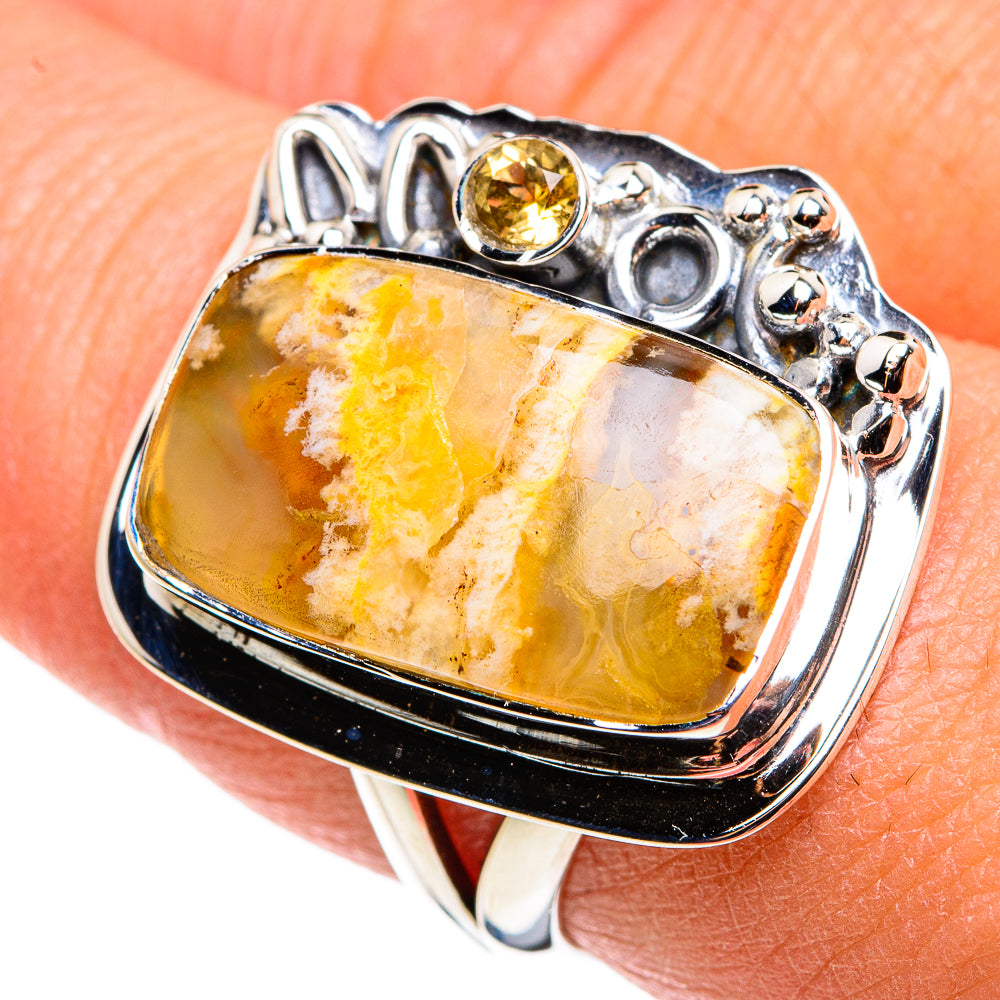 Plume Agate Rings handcrafted by Ana Silver Co - RING79422