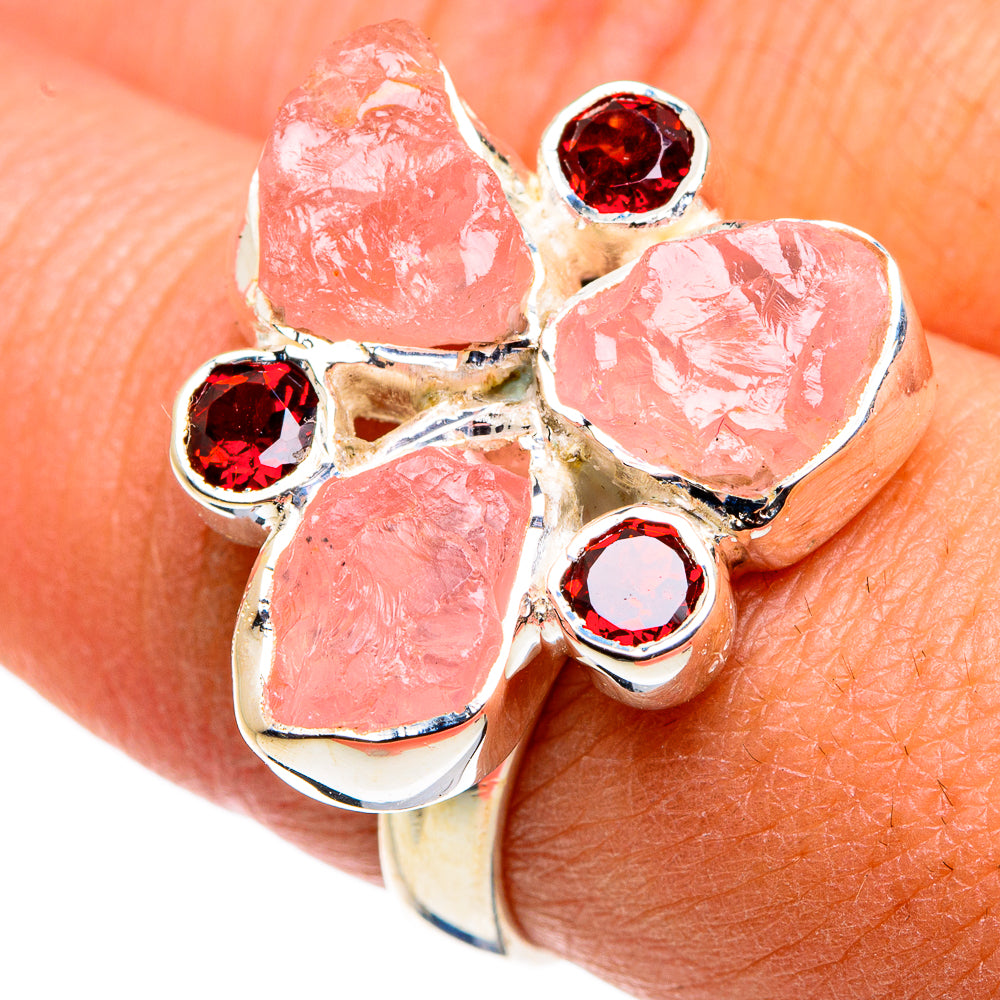 Rose Quartz Rings handcrafted by Ana Silver Co - RING79424