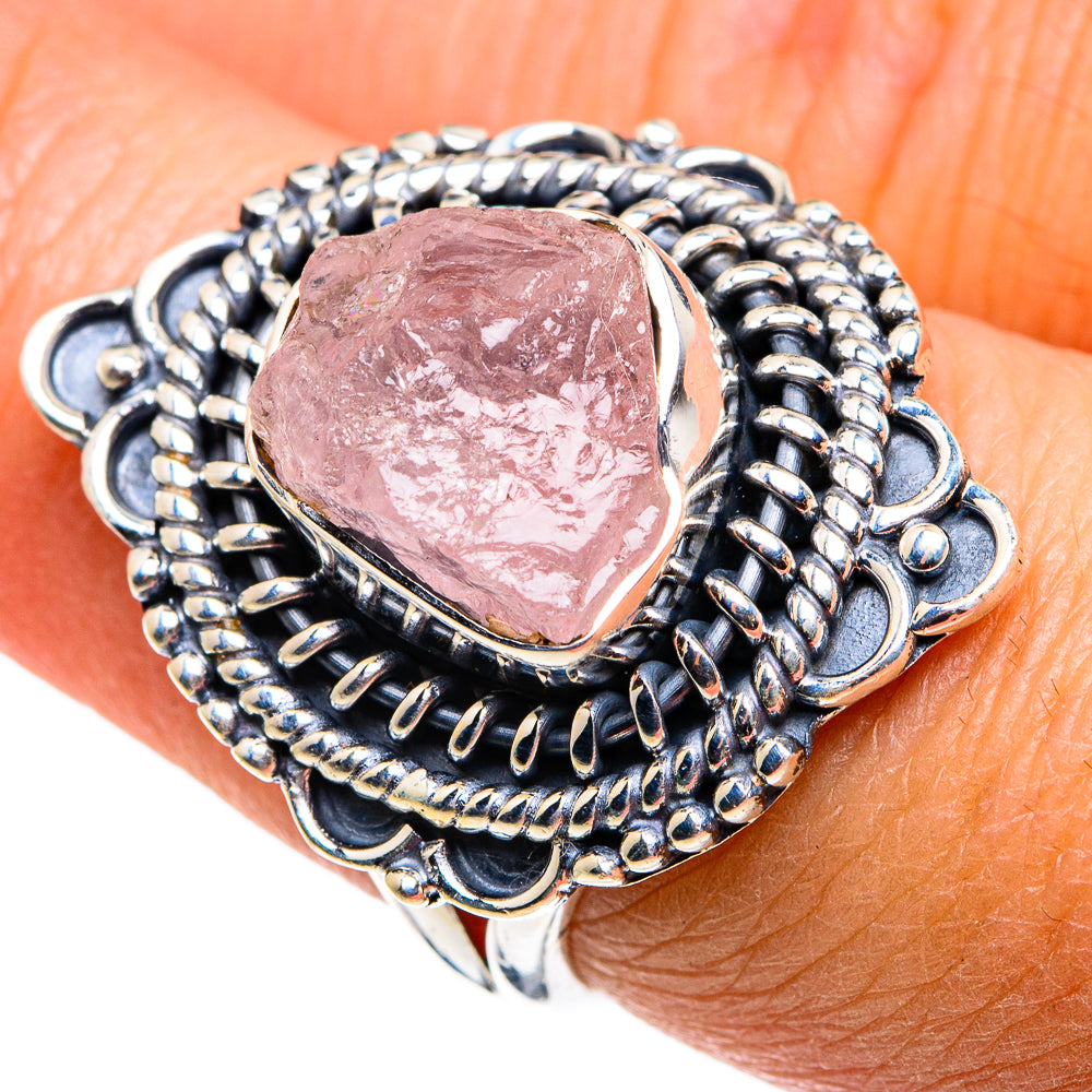 Rose Quartz Rings handcrafted by Ana Silver Co - RING79426