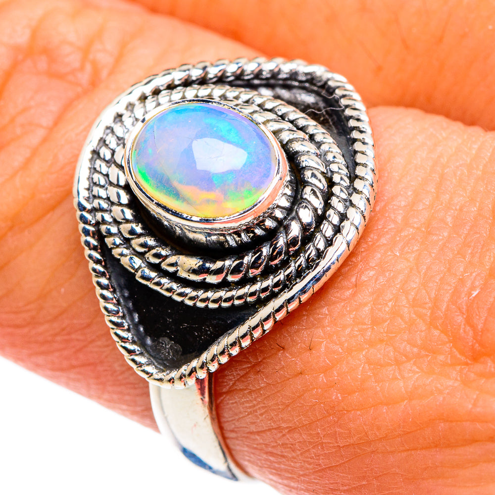 Ethiopian Opal Rings handcrafted by Ana Silver Co - RING79440