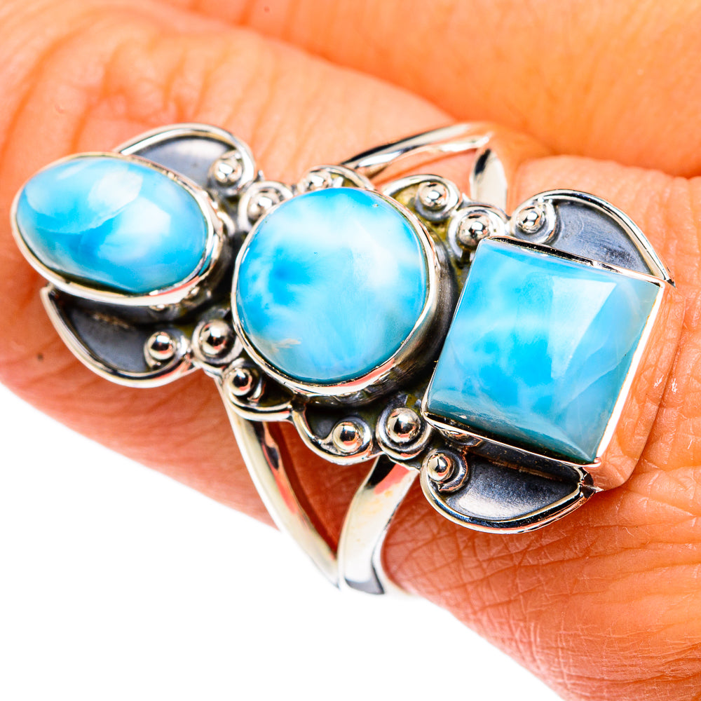 Larimar Rings handcrafted by Ana Silver Co - RING79444
