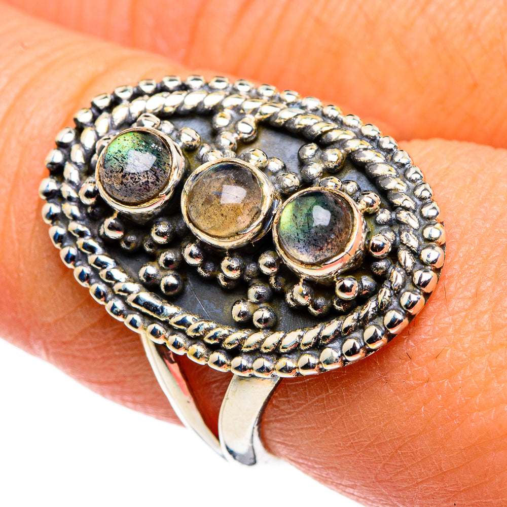 Labradorite Rings handcrafted by Ana Silver Co - RING79450