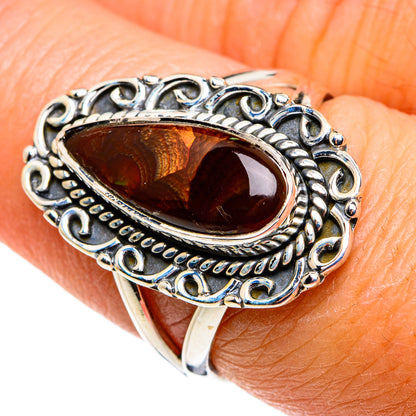 Mexican Fire Agate Rings handcrafted by Ana Silver Co - RING79454
