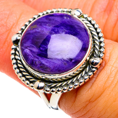 Charoite Rings handcrafted by Ana Silver Co - RING79463