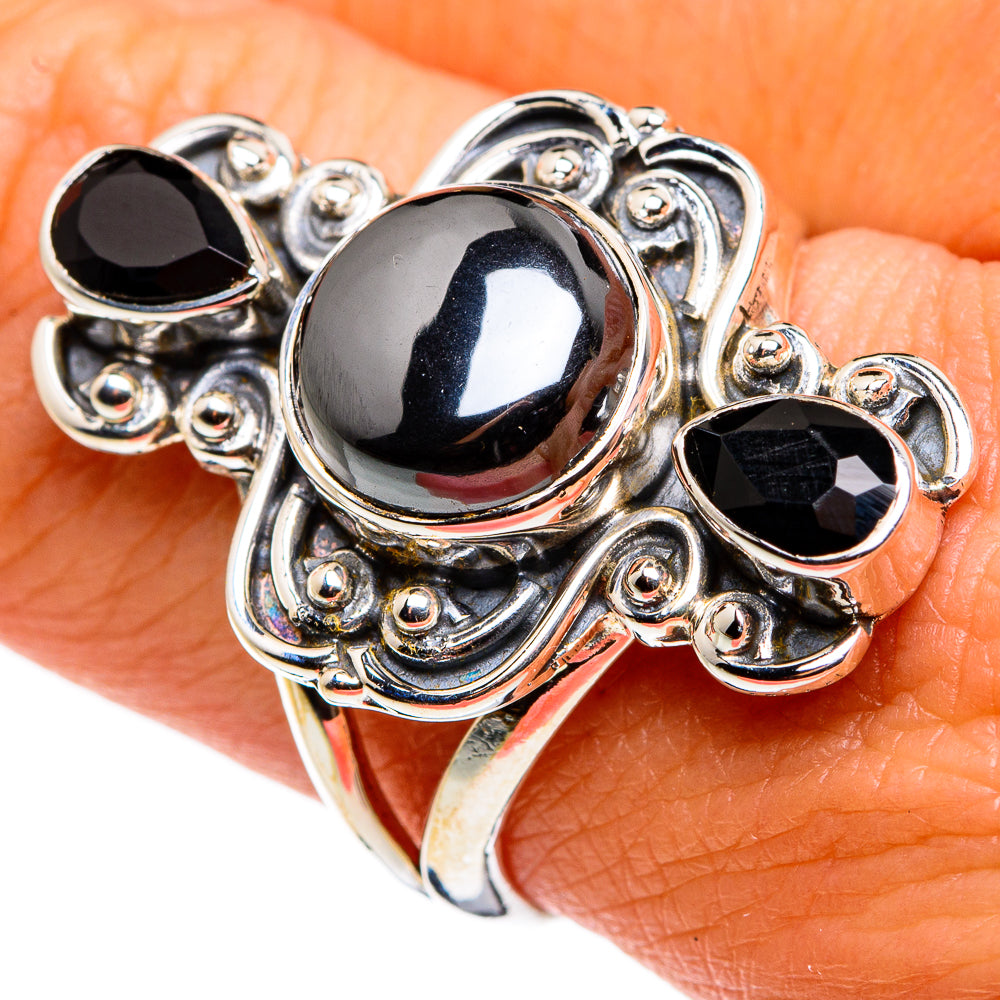 Hematite Rings handcrafted by Ana Silver Co - RING79474