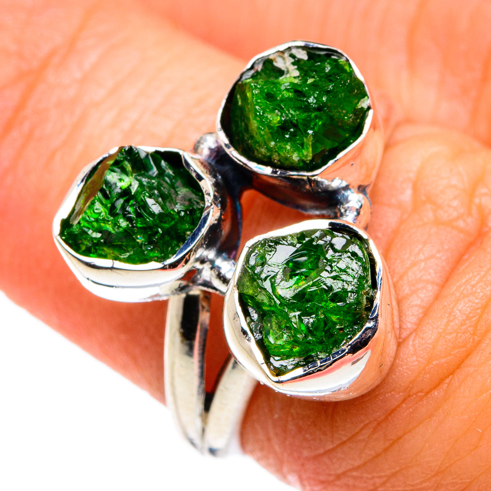 Chrome Diopside Rings handcrafted by Ana Silver Co - RING79482