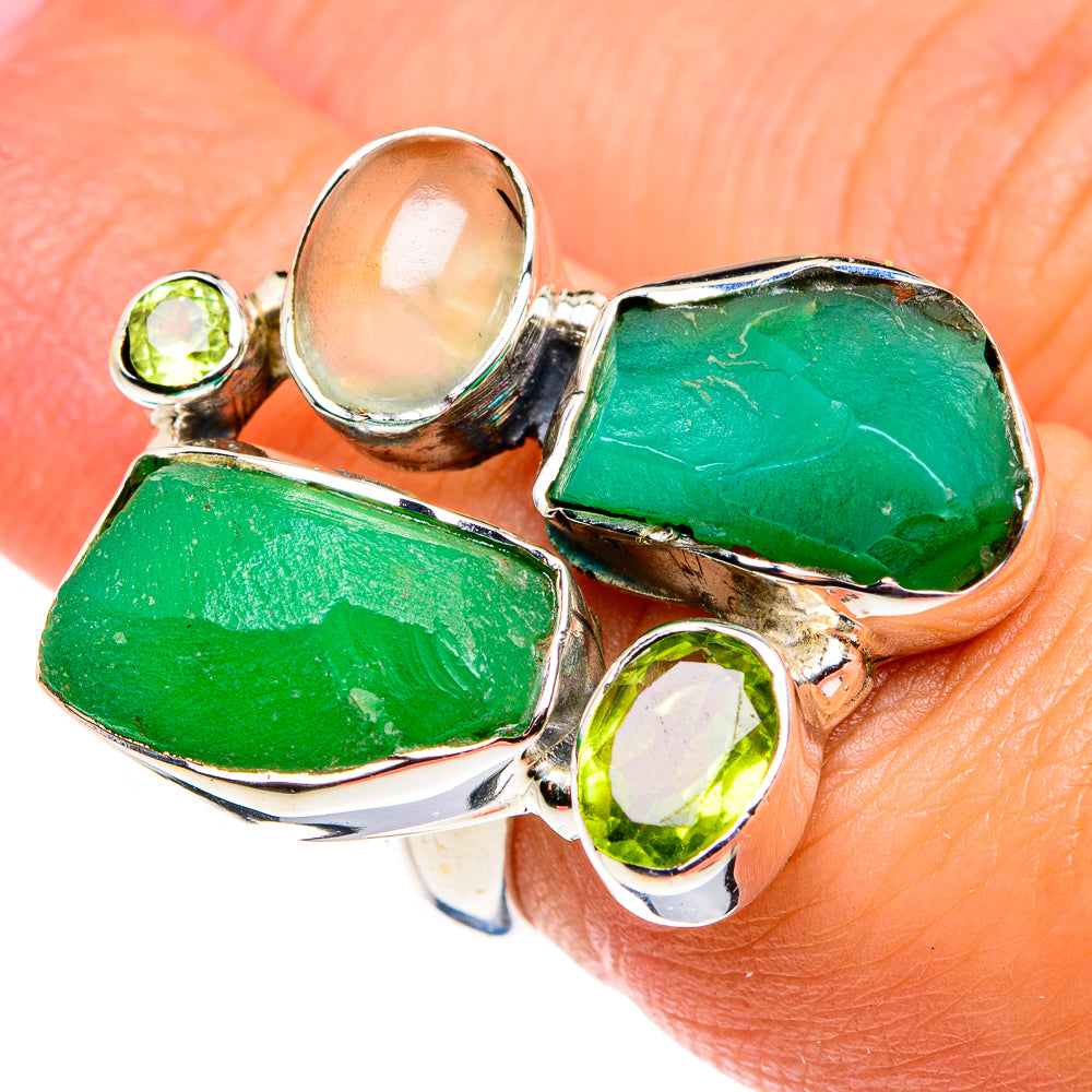 Chrysoprase Rings handcrafted by Ana Silver Co - RING79483