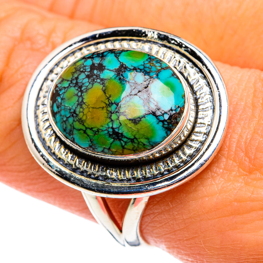 Tibetan Turquoise Rings handcrafted by Ana Silver Co - RING79485