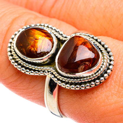 Mexican Fire Agate Rings handcrafted by Ana Silver Co - RING79488