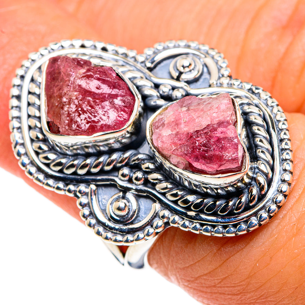 Pink Tourmaline Rings handcrafted by Ana Silver Co - RING79493
