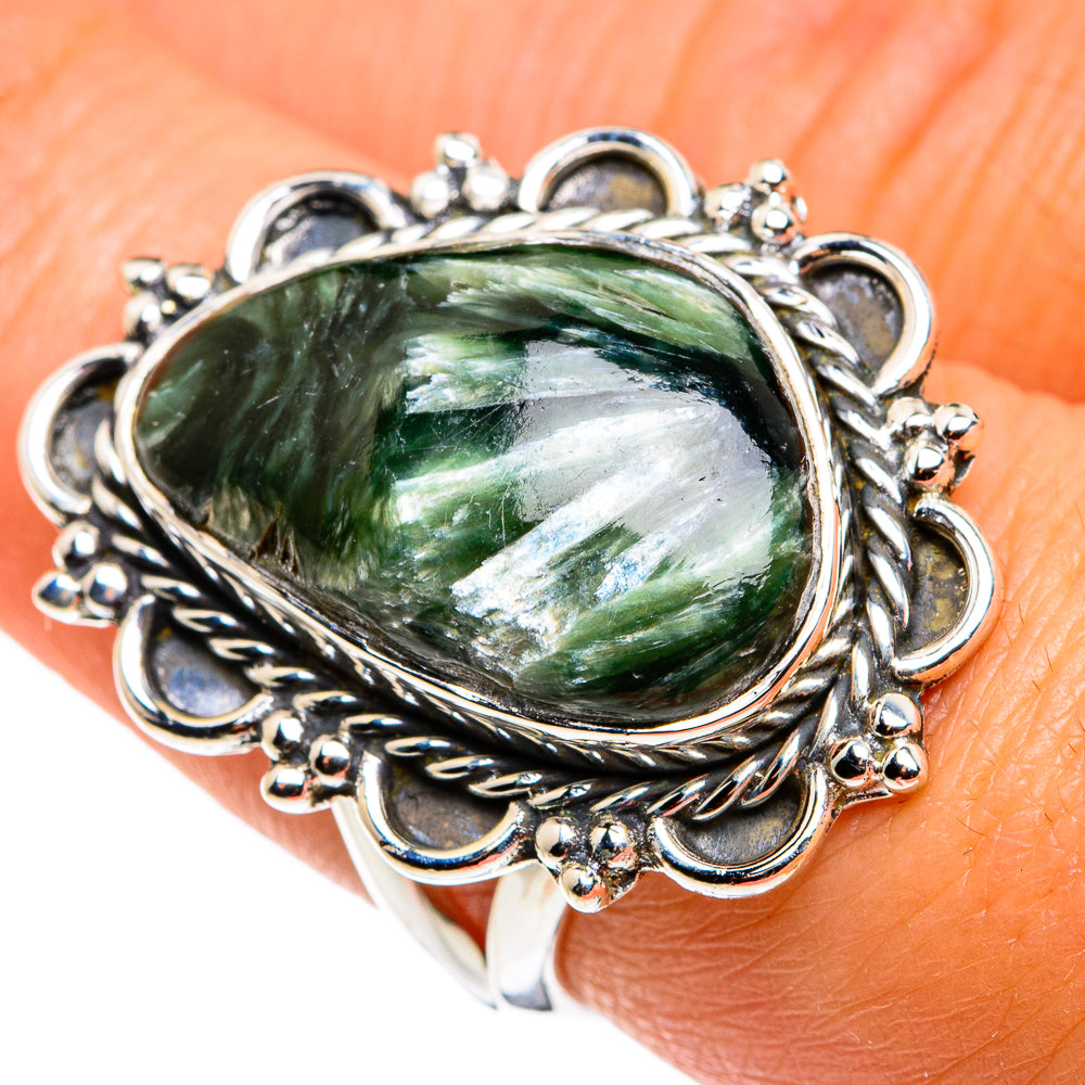 Seraphinite Rings handcrafted by Ana Silver Co - RING79513