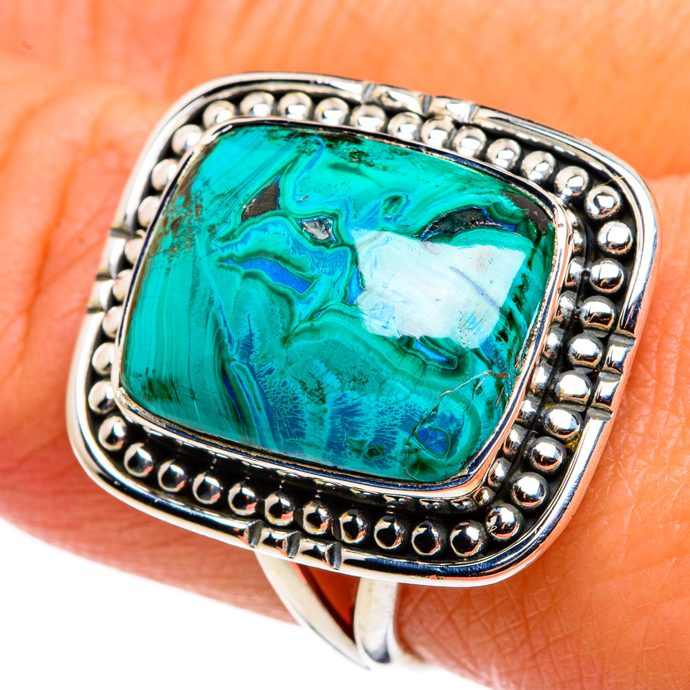 Chrysocolla Rings handcrafted by Ana Silver Co - RING79514