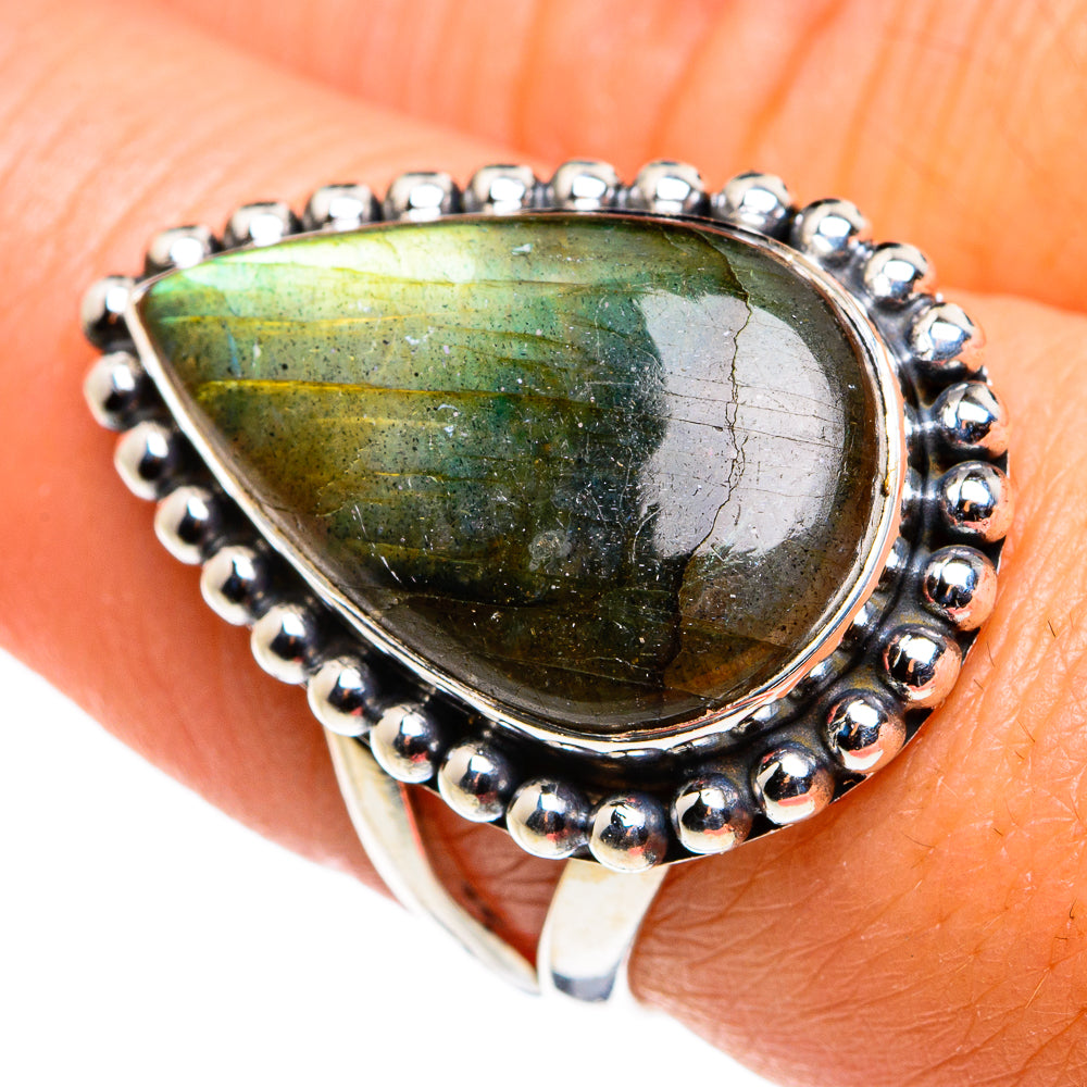 Labradorite Rings handcrafted by Ana Silver Co - RING79515
