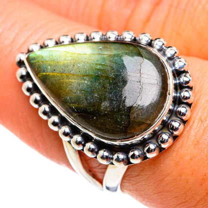 Labradorite Rings handcrafted by Ana Silver Co - RING79515