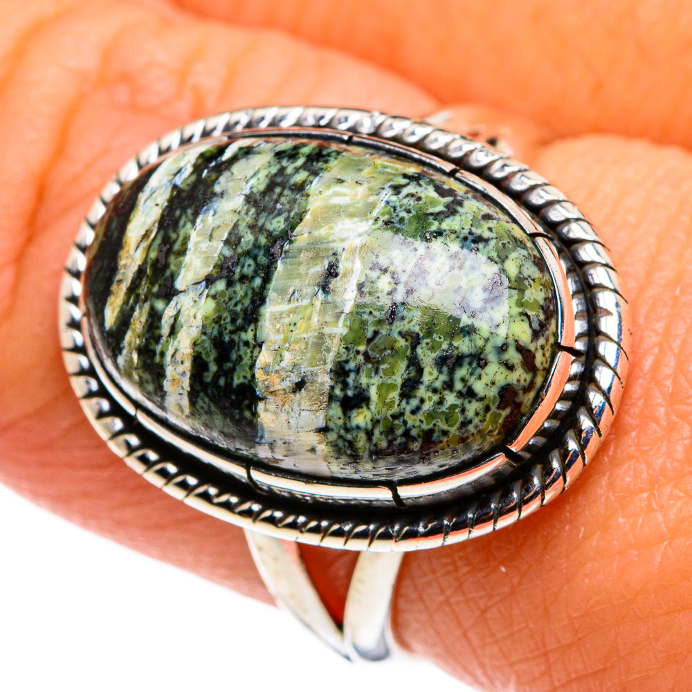Lizard Jasper Rings handcrafted by Ana Silver Co - RING79516