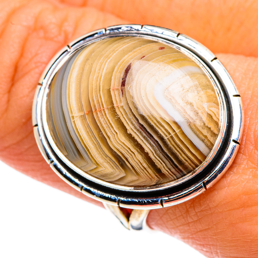 Laguna Lace Agate Rings handcrafted by Ana Silver Co - RING79517