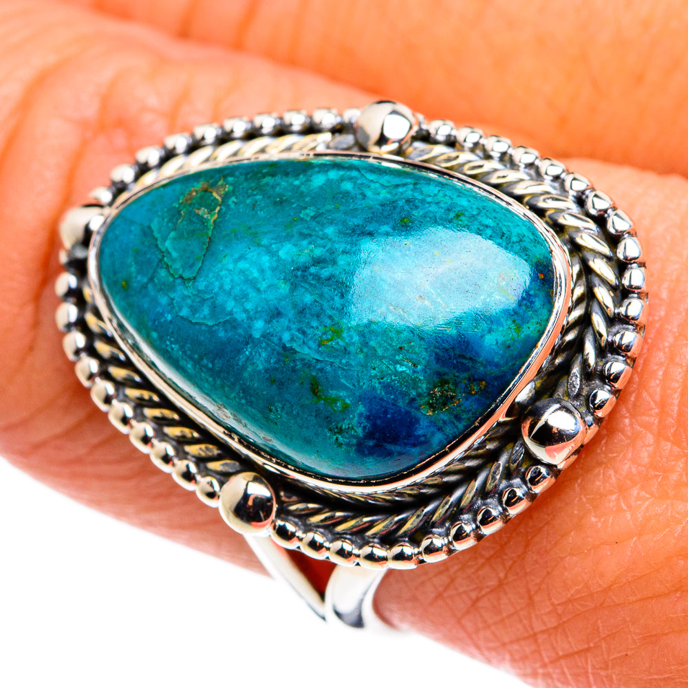 Chrysocolla Rings handcrafted by Ana Silver Co - RING79536
