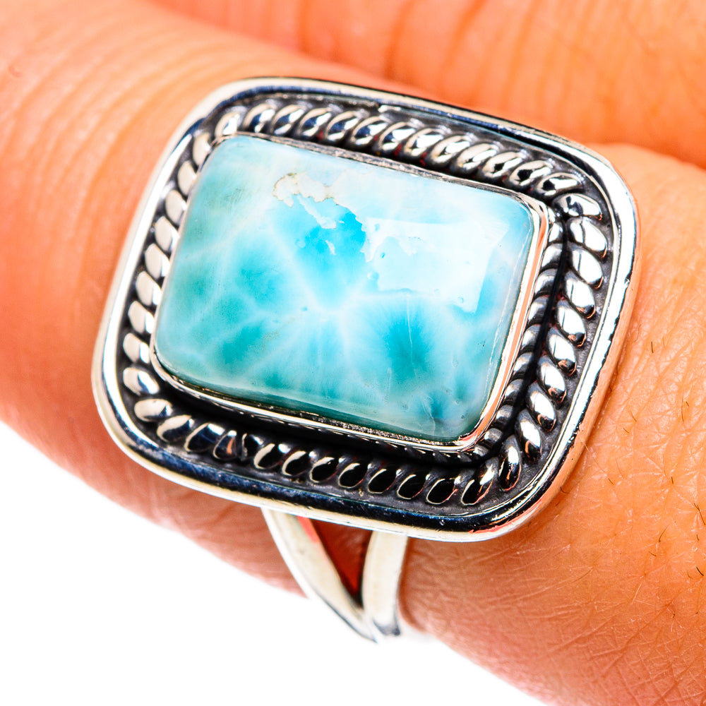 Larimar Rings handcrafted by Ana Silver Co - RING79538