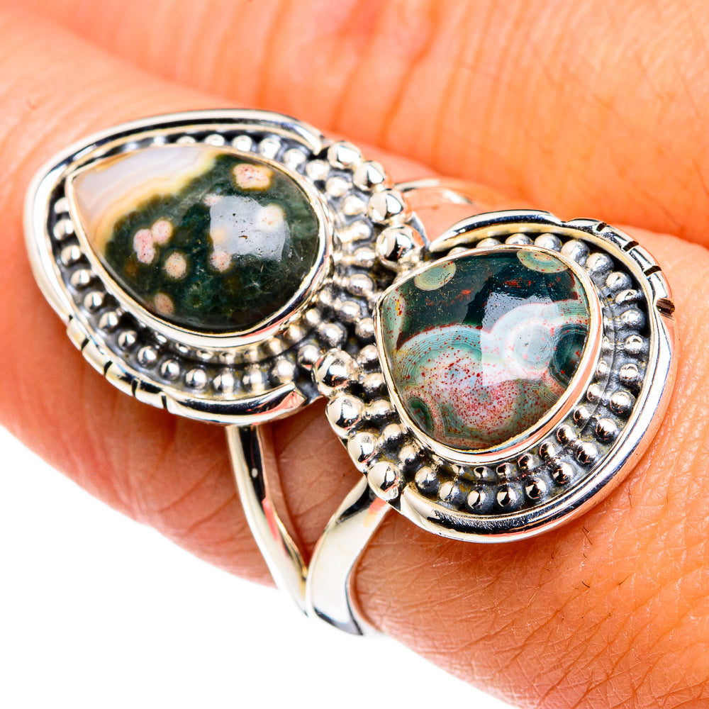 Ocean Jasper Rings handcrafted by Ana Silver Co - RING79541