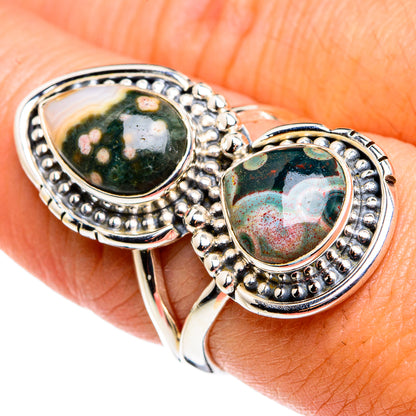 Ocean Jasper Rings handcrafted by Ana Silver Co - RING79541