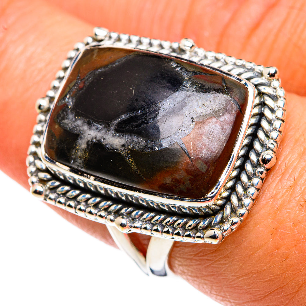 Septarian Geode Rings handcrafted by Ana Silver Co - RING79546