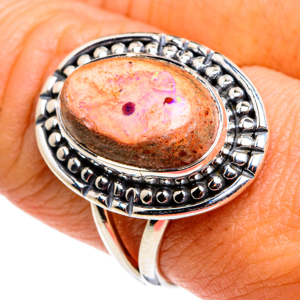 Mexican Fire Opal Rings handcrafted by Ana Silver Co - RING79564
