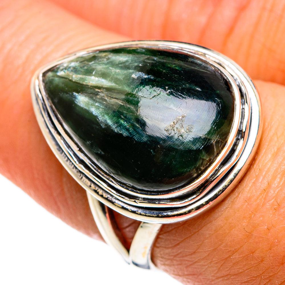 Seraphinite Rings handcrafted by Ana Silver Co - RING79574