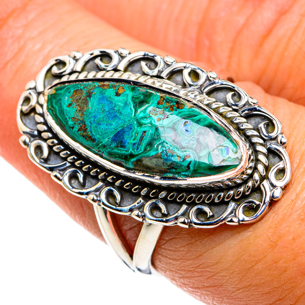 Chrysocolla Rings handcrafted by Ana Silver Co - RING79575