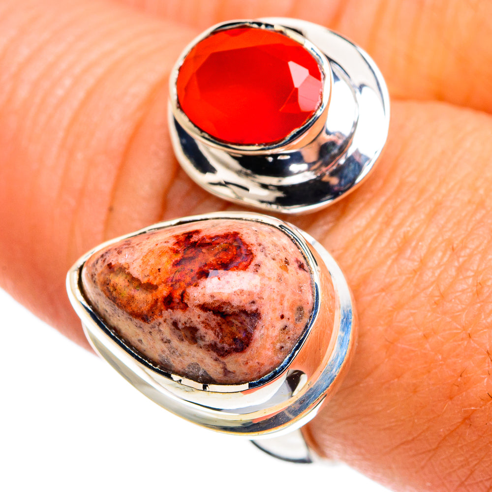 Mexican Fire Opal Rings handcrafted by Ana Silver Co - RING79591