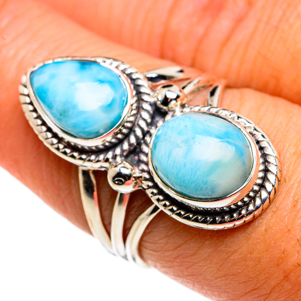 Larimar Rings handcrafted by Ana Silver Co - RING79598