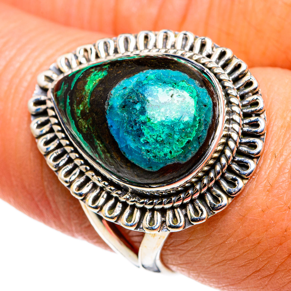 Chrysocolla Rings handcrafted by Ana Silver Co - RING79603