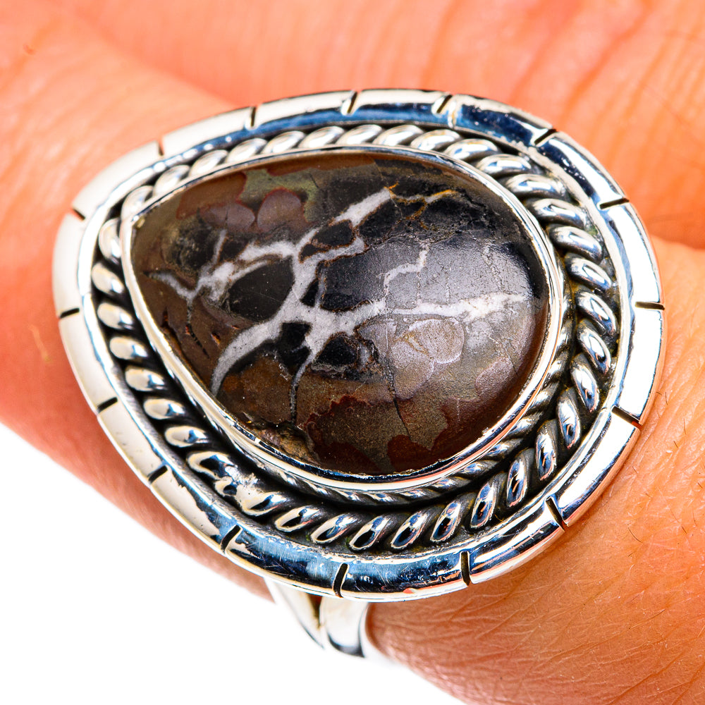 Septarian Geode Rings handcrafted by Ana Silver Co - RING79604